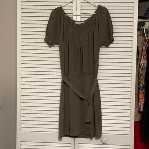 Loft brown tie dress